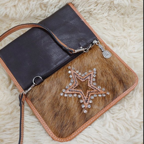 MONTANA WEST Tri-Fold Purse/Wallet-Hair-Brown - Picture 15 of 16